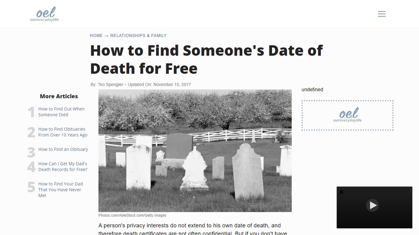 How to Find Someone's Date of Death for Free - Our Everyday Life